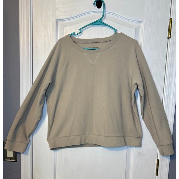 MARC NEW YORK NWT Cozy Soft Ribbed Knit Pullover Sweater Cream Size L- Crew Neck - Picture 1 of 4